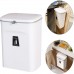 Hanging Waste Bin Container with Slide Lid Kitchen Trash Can for Cabinet, Car, Bathroom